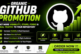 do organic github promotion to increase stars fork repo traffic