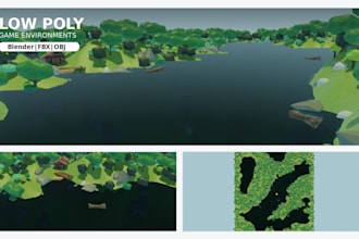 design custom low poly game maps and environments