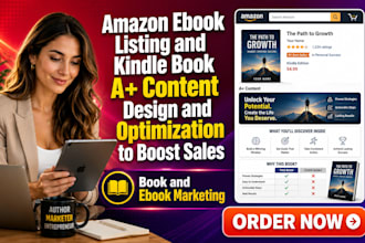 create amazon a plus table content ebook seo and author website for book sales