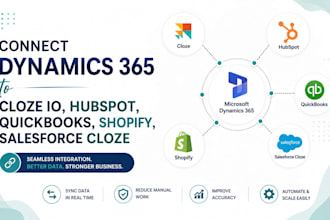 connect dynamics 365 to cloze io, hubspot, quickbooks, shopify, salesforce cloze