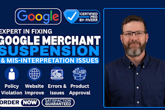 expert fix in google merchant center suspension and misrepresentation issues