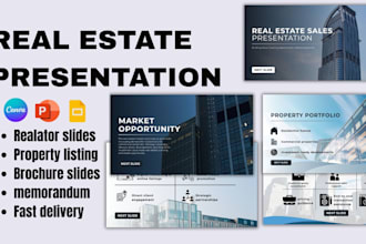 design real estate presentation, architectural proposal for agents and realtor