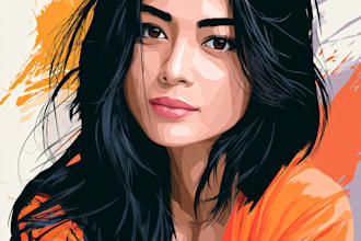 draw vector portrait from photo