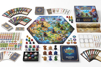 design custom board game, card game, tarot cards and tabletop game art