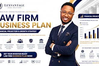 write a law firm business plan with financial projection and growth strategy