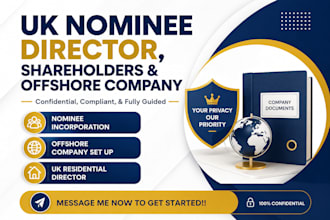 provide UK nominee director, nominee shareholder and offshore company formation