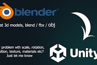 prepare your simple 3d model for unity import
