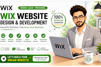 design wix website, redesign wix website, and develop wix website
