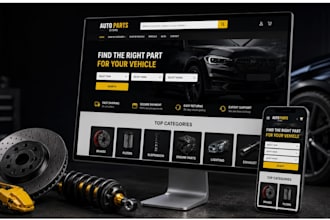 design auto part website, auto parts store, automotive shopify store