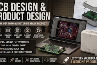design pcb layout schematic esp32 iot product cad prototype manufacturing files