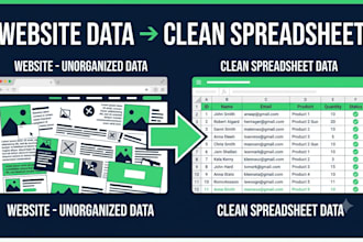 scrape website data into a clean excel or csv spreadsheet