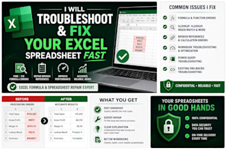fix excel formulas, functions, and spreadsheet errors