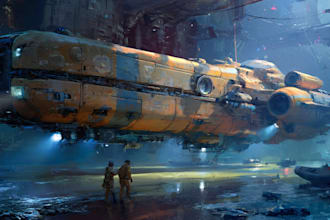 draw concept art of vehicle, environment or anything