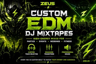 create a professional edm dj mix for your event or party