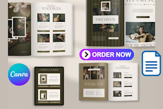 design PDF ebook design, workbook design, worksheet design, canva ebook template
