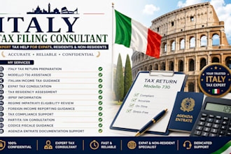 italy tax filing, italy tax return, italian tax consultant, expat tax