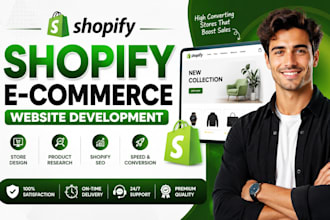 shopify ecommerce website development shopify store design product research cro