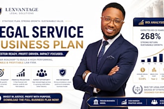 create investor ready legal service business plan with ROI analysis