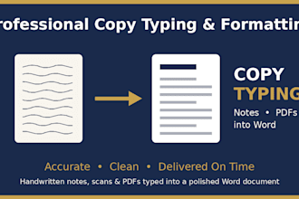 provide professional copy typing document formatting