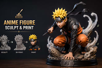 sculpt collectible anime figures statues and print ready character models
