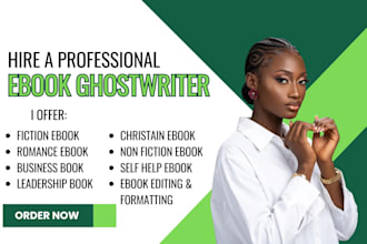 be your ebook ghostwriter, ebook writer, book writer, and non fiction writer
