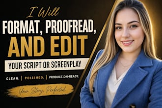 format, proofread, and edit your script or screenplay