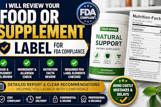 review your food or supplement label for fda compliance
