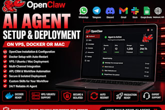 openclaw ai agent setup, deployment and customization on vps or mac