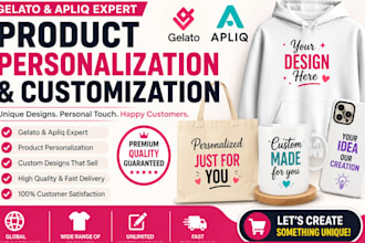 create gelato apliiq product personalization custom print on demand store