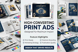 design amazing print ad, newspaper, magazine ad poster, flyer, one page ad