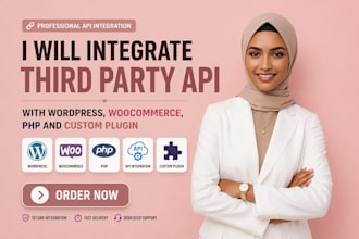 integrate third party API with wordpress, woocommerce, PHP and custom plugin