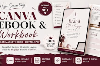 design canva ebook, canva workbook, lead magnet ebook, editable pdf