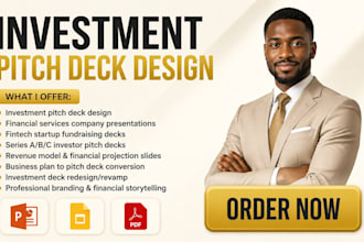 create investment pitch deck financial services pitch deck
