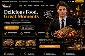 design a wix restaurant website with online ordering and reservations