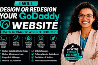 design, redesign, create, or fix your godaddy website