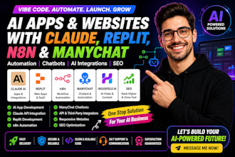 vibe code claude app n8n manychat replit claude higgsfield claude ai website seo