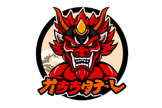 design unique japanese mask logo with unlimited revisions