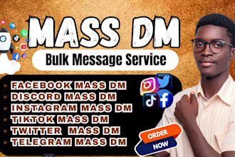 send instagram dm facebook mass outreach discord mass dm tiktok direct message