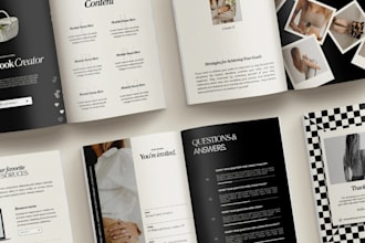 design professional lead magnet, ebook, workbook, freebie and canva template