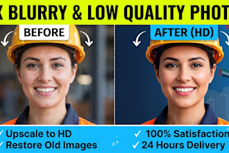 fix blurry photos, enhance image quality and upscale low resolution image