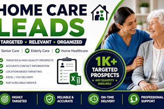 generate targeted home care leads, elderly care and senior care leads