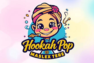design awesome hookah pipe logo within two days