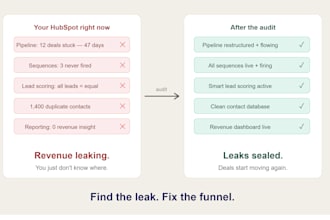 audit your hubspot sales hub and fix what is killing your conversions