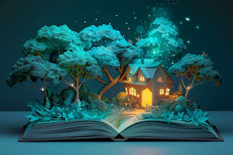 design children story book illustration