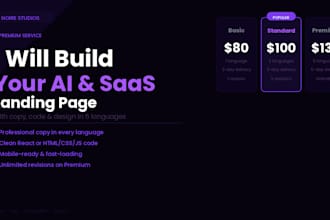 build a highconverting ai and saas landing page with copy in 5 languages