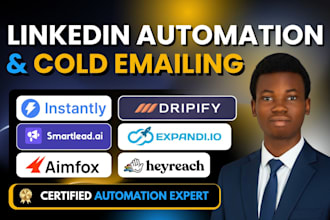 do linkedin automation expandi io dripify, cold email instantly ai, smartlead ai