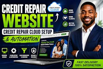 build credit repair website and setup credit repair cloud automation