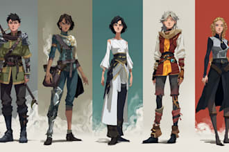 create a unique dnd character design and fantasy rpg character art
