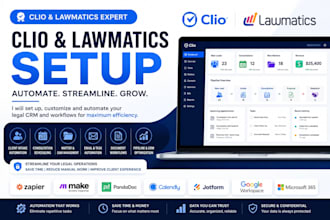 set up clio and lawmatics automation, client portal connection for your law firm