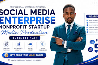 write social media enterprice nonprofit startup media production business plan